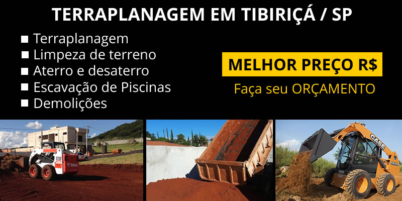 Terraplanagem com Bobcat em Tibiriça - SP. Peça seu orçamento agora! Melhor preço aqui!